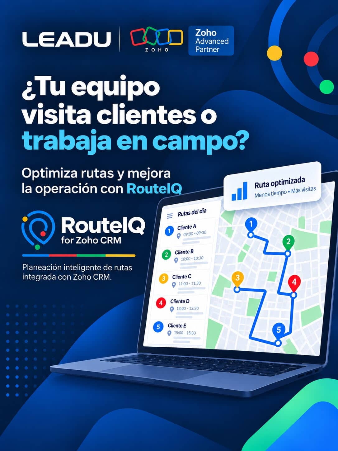 Zoho RouteIQ: optimiza rutas y visitas de tu equipo desde Zoho CRM